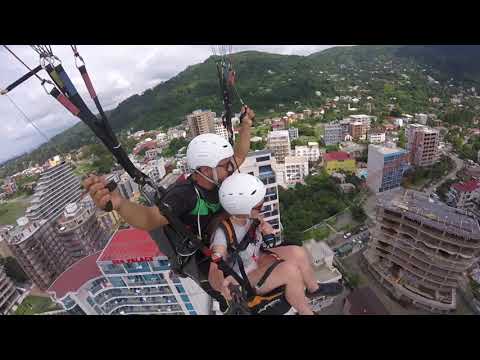 Gonio/Paragliding on the top of Buildings/ პარაპლანით ფრენა კორპუსების თავზე